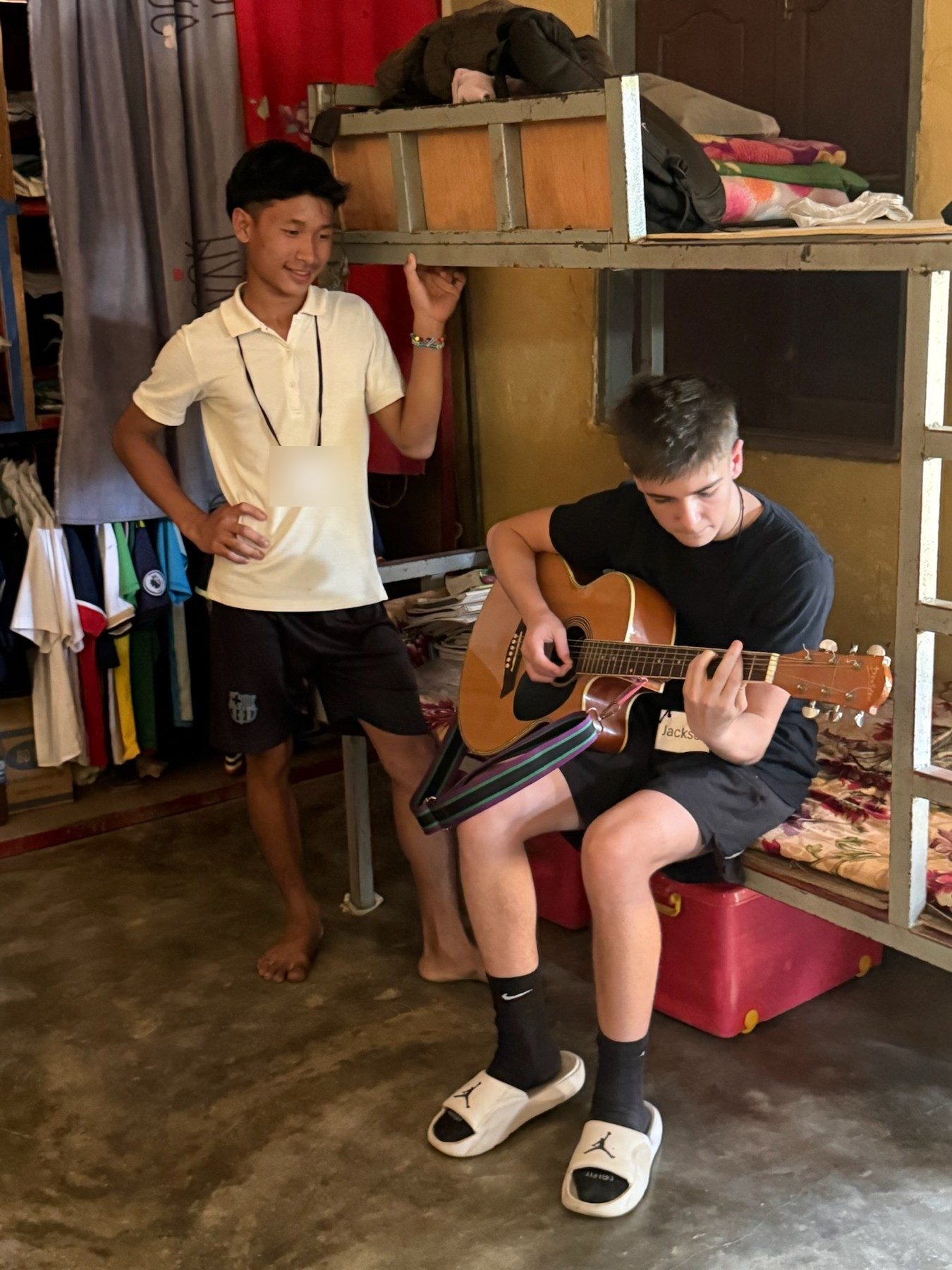 Guitar time with a new friend