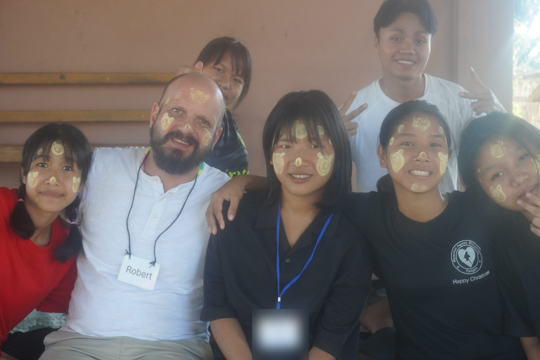 Thanaka smiles with my Myanmar family